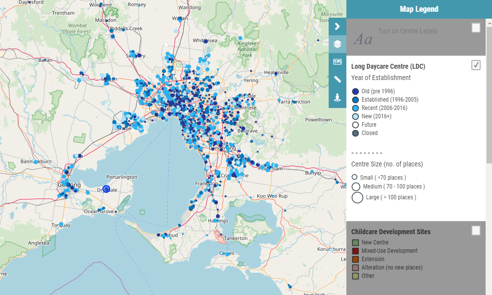 An interactive demographic map built by Business Geographics on Mango