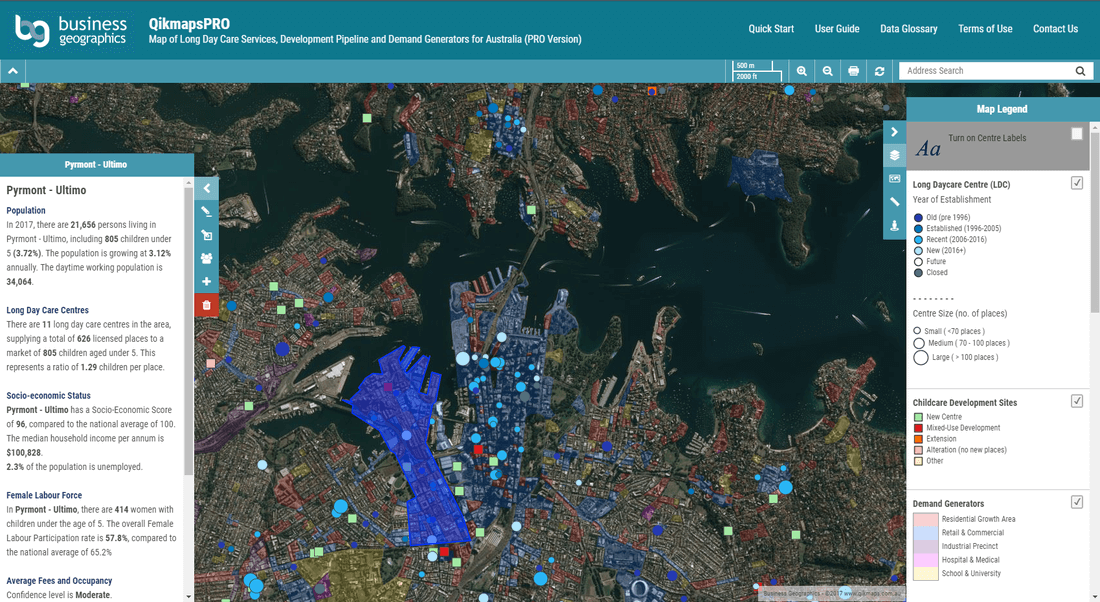 A Business Geographics map product
