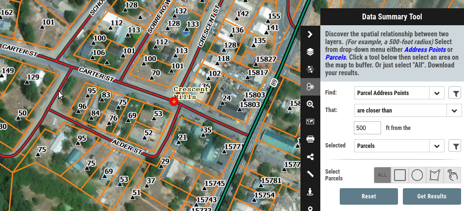 Querying attributes on a Plumas County map
