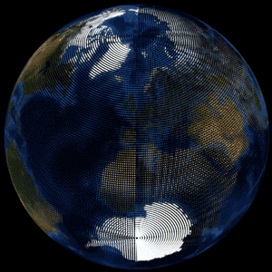 Flattening the 3D earth onto a 2D screen